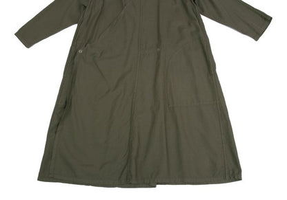 zucca Cotton Blend Snap Button 7-Sleeve Dress Khaki Size M