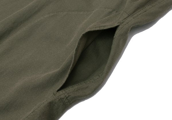 zucca Cotton Blend Snap Button 7-Sleeve Dress Khaki Size M