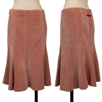 JPG by GAULTIER Cotton Corduroy Flare Skirt Pink Size 40