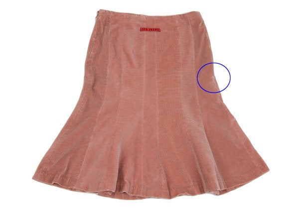 JPG by GAULTIER Cotton Corduroy Flare Skirt Pink Size 40