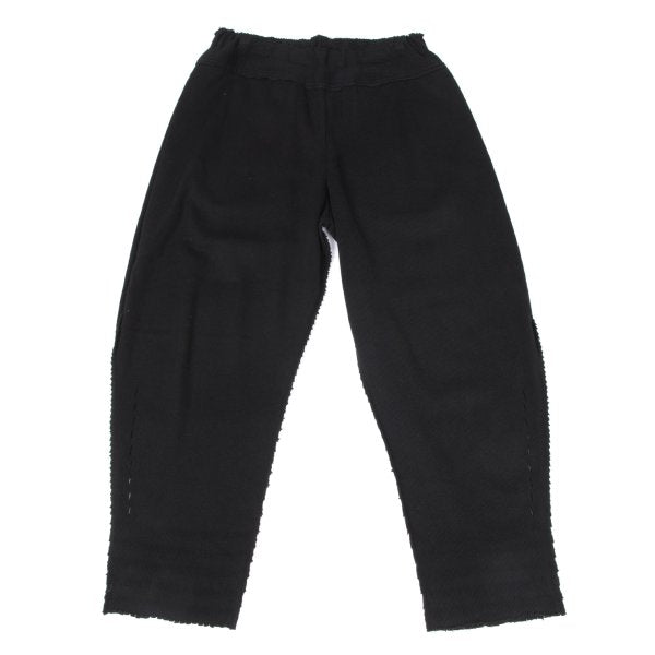 ISSEY MIYAKE A-POC INSIDE Cotton Knit Pants Black Size 2