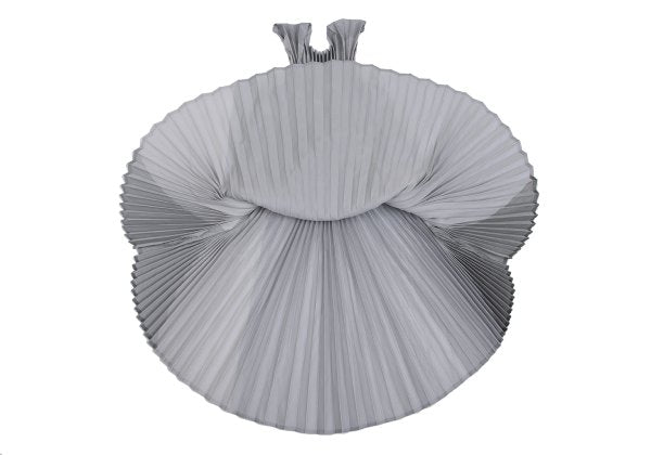 ISSEY MIYAKE Pleated Waist Cord Sleeveless Tunic Gray Blouse Size 2