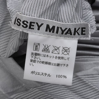 ISSEY MIYAKE Pleated Waist Cord Sleeveless Tunic Gray Blouse Size 2