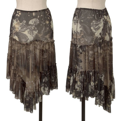 Jean Paul GAULTIER FEMME Floral Power Skirt Black Size 40