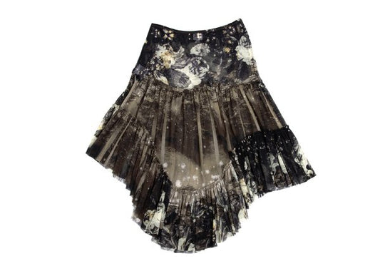 Jean Paul GAULTIER FEMME Floral Power Skirt Black Size 40