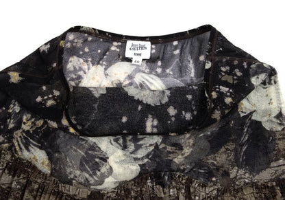 Jean Paul GAULTIER FEMME Floral Power Skirt Black Size 40