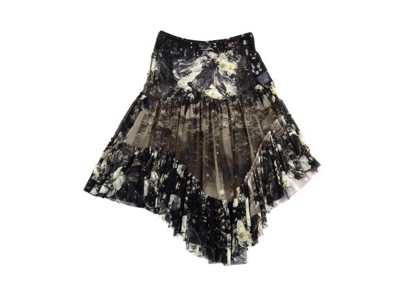 Jean Paul GAULTIER FEMME Floral Power Skirt Black Size 40