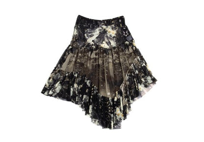 Jean Paul GAULTIER FEMME Floral Power Skirt Black Size 40