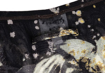 Jean Paul GAULTIER FEMME Floral Power Skirt Black Size 40