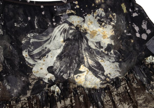 Jean Paul GAULTIER FEMME Floral Power Skirt Black Size 40