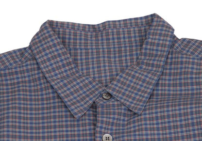 Papas Cotton Logo Patch Check Shirt Blue Multi Size M