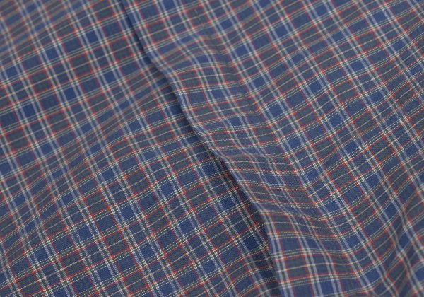 Papas Cotton Logo Patch Check Shirt Blue Multi Size M