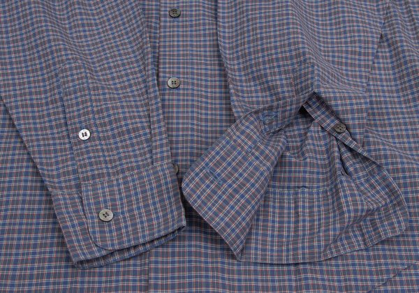 Papas Cotton Logo Patch Check Shirt Blue Multi Size M