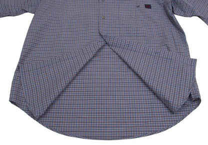 Papas Cotton Logo Patch Check Shirt Blue Multi Size M