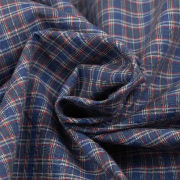 Papas Cotton Logo Patch Check Shirt Blue Multi Size M