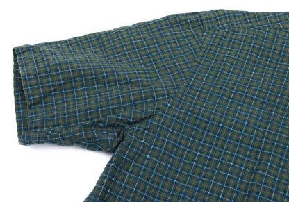 Papas Green Anchor Check S/S Button-Down Shirt Size 48M
