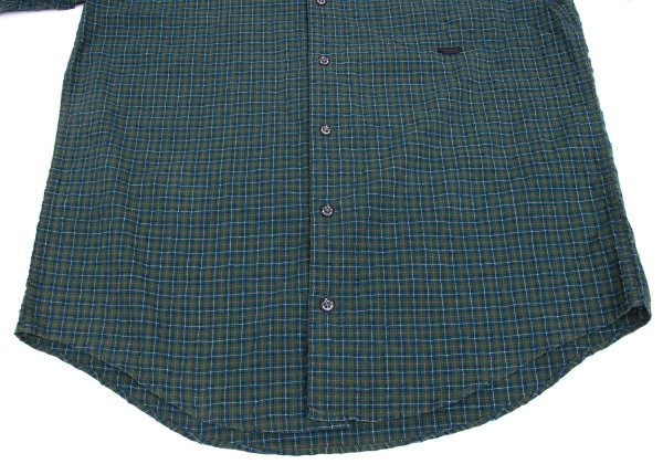 Papas Green Anchor Check S/S Button-Down Shirt Size 48M