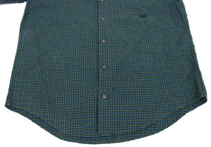 Papas Green Anchor Check S/S Button-Down Shirt Size 48M
