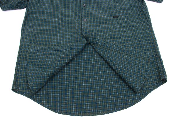 Papas Green Anchor Check S/S Button-Down Shirt Size 48M
