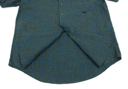 Papas Green Anchor Check S/S Button-Down Shirt Size 48M