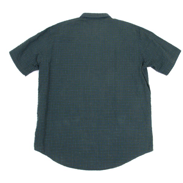 Papas Green Anchor Check S/S Button-Down Shirt Size 48M