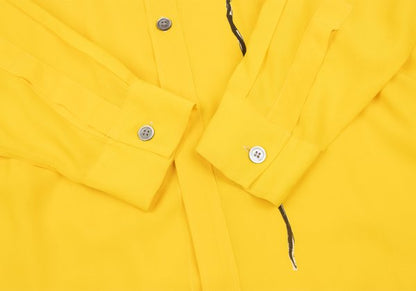 Yohji Yamamoto POUR HOMME Floral Print Shirt Yellow Size M