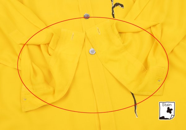 Yohji Yamamoto POUR HOMME Floral Print Shirt Yellow Size M
