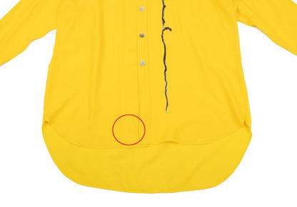 Yohji Yamamoto POUR HOMME Floral Print Shirt Yellow Size M