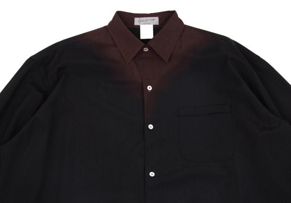 Yohji Yamamoto POUR HOMME Gradient Wool Shirt Black Size M