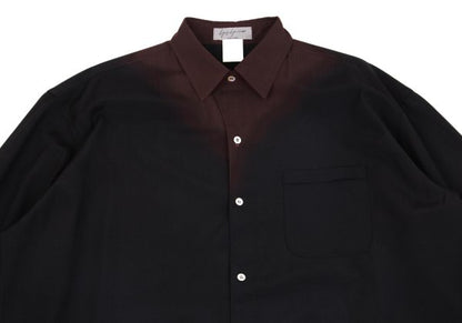 Yohji Yamamoto POUR HOMME Gradient Wool Shirt Black Size M