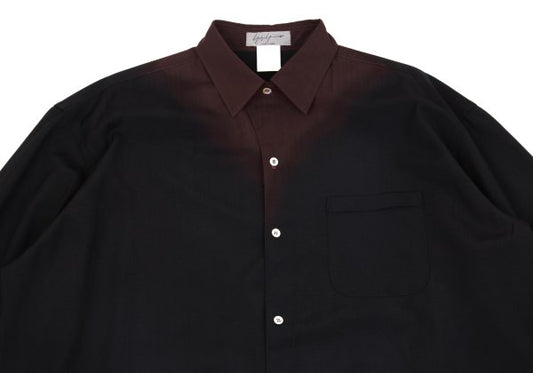 Yohji Yamamoto POUR HOMME Gradient Wool Shirt Black Size M