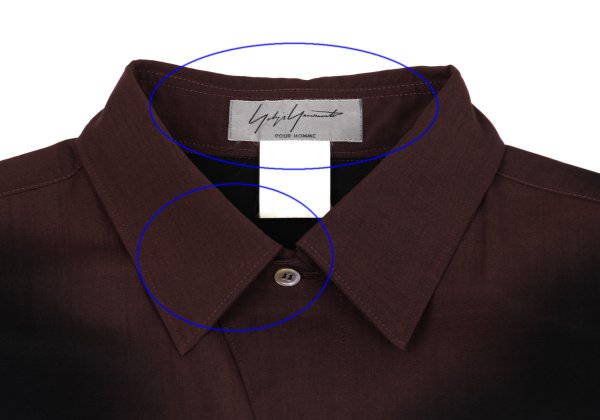Yohji Yamamoto POUR HOMME Gradient Wool Shirt Black Size M