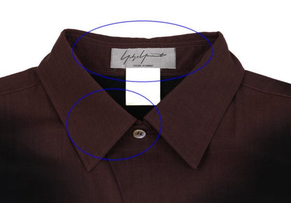 Yohji Yamamoto POUR HOMME Gradient Wool Shirt Black Size M