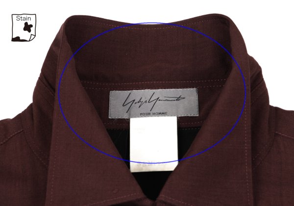 Yohji Yamamoto POUR HOMME Gradient Wool Shirt Black Size M