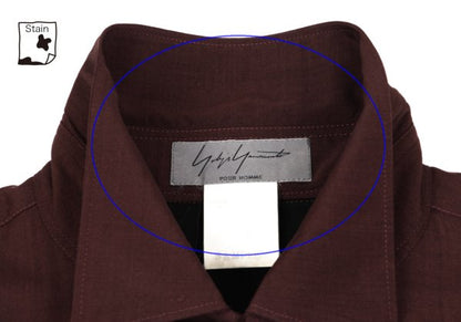 Yohji Yamamoto POUR HOMME Gradient Wool Shirt Black Size M