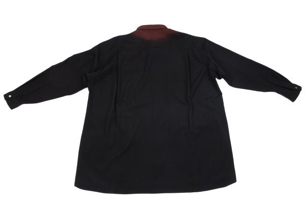 Yohji Yamamoto POUR HOMME Gradient Wool Shirt Black Size M