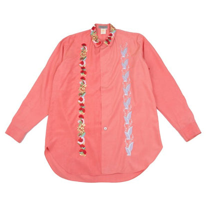 Yohji Yamamoto POUR HOMME Floral Pink Multi Shirt Size M
