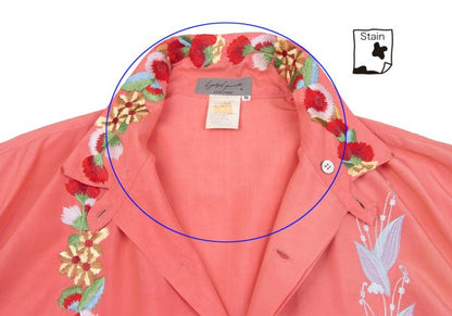 Yohji Yamamoto POUR HOMME Floral Pink Multi Shirt Size M
