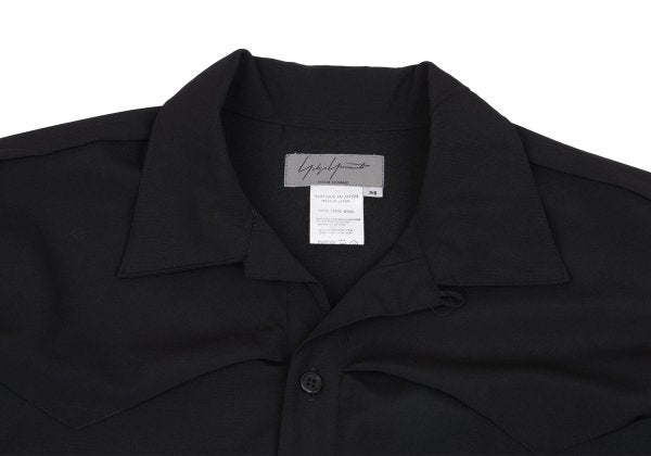 Yohji Yamamoto POUR HOMME Western Yoke Shirt Black Size M