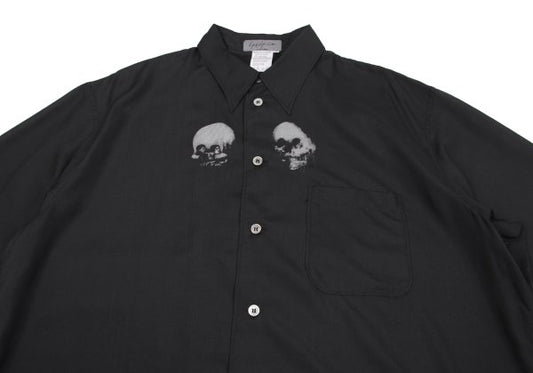 Yohji Yamamoto POUR HOMME 94AW Skull Shirt Black Size M