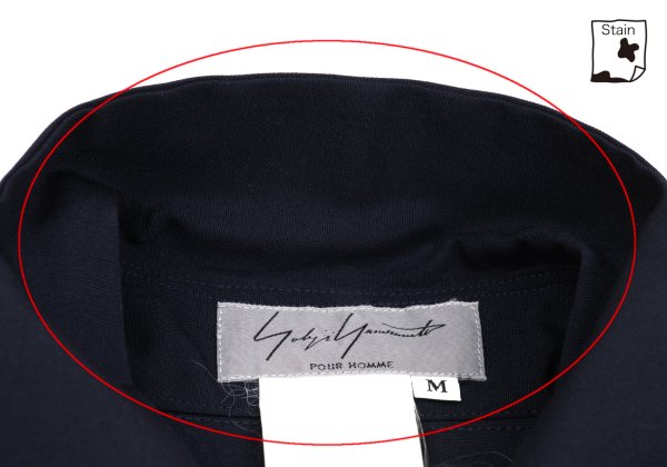 Yohji Yamamoto POUR HOMME Wool Zip Pocket Shirt Navy Size M