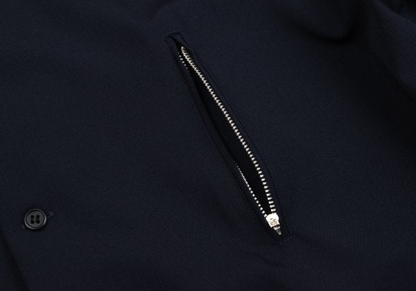 Yohji Yamamoto POUR HOMME Wool Zip Pocket Shirt Navy Size M