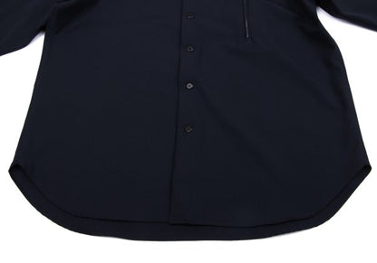 Yohji Yamamoto POUR HOMME Wool Zip Pocket Shirt Navy Size M