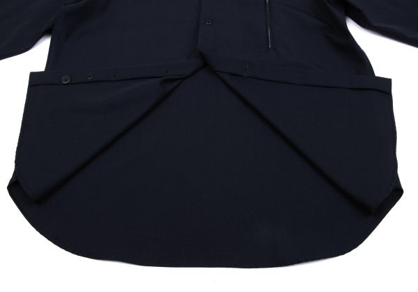 Yohji Yamamoto POUR HOMME Wool Zip Pocket Shirt Navy Size M