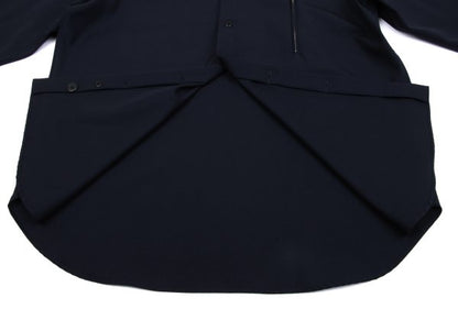 Yohji Yamamoto POUR HOMME Wool Zip Pocket Shirt Navy Size M
