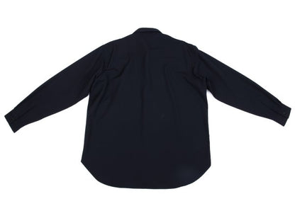 Yohji Yamamoto POUR HOMME Wool Zip Pocket Shirt Navy Size M