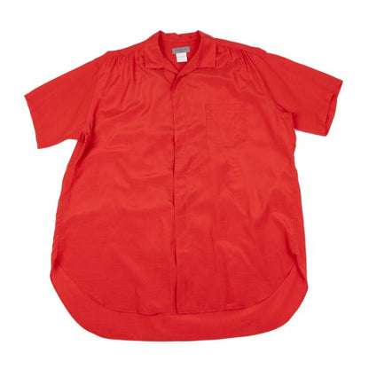 Yohji Yamamoto POUR HOMME Gathered Open Shirt Red Size M