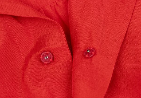 Yohji Yamamoto POUR HOMME Gathered Open Shirt Red Size M