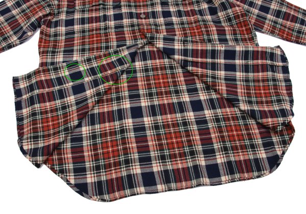 Yohji Yamamoto POUR HOMME Rayon Wool Check Red Navy Shirt Size M