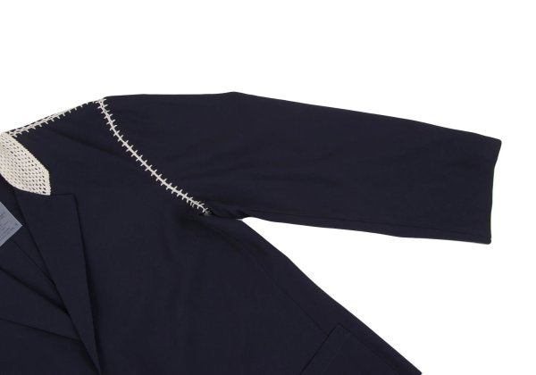 Yohji Yamamoto POUR HOMME 91SS Crochet Jacket Blue Size M
